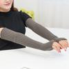 1Pair Women Knitted Mitten Gloves Fingerless Gloves Long Sleeve Cover Wrist Arm Cover Thick Outdoor