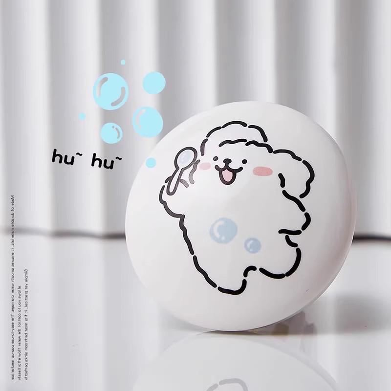 Puppy Line Art Ceramic Pop-Up Sink Stopper Leak-Proof Drainer