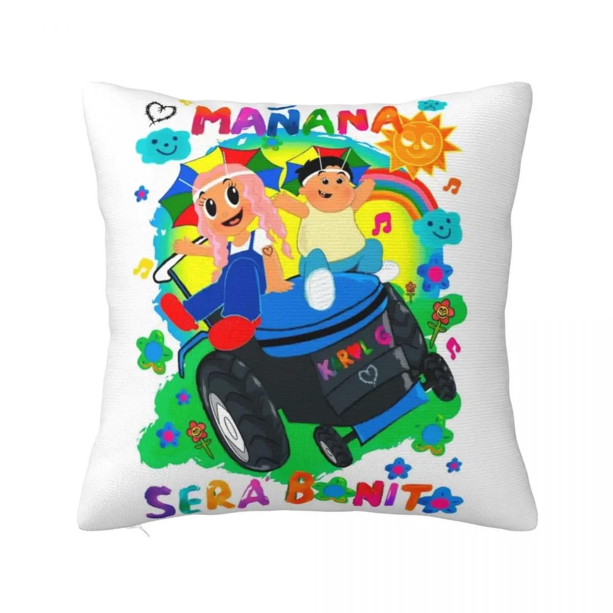 

Tomorrow Will Be Beautiful Karol G Pillow Cases Cushion Covers Awesome Zippered Decor Pillowcase for Home 66x66cm бежевый