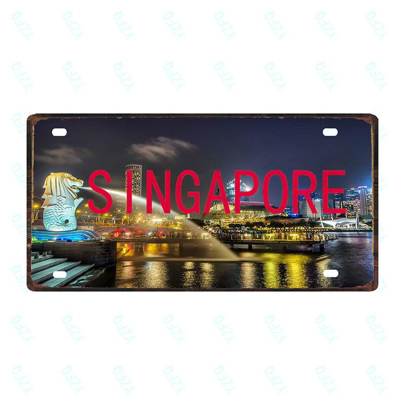 30X15cm City County Sign Plaque Metal Vintage Travel Souvenir Wall Home Cafe Shop Restaurant Decoration  Poster Cuadros DC-0085B