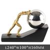 Nordic Sports Push Ball Figure Ornament for Living Room, Bedroom, Hall, Study Model Room Decor.