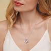 GemChic Women's Pendant Necklace Women Fashion Simple Design Sense Gift Zircon Heart Pendant Birthday Christmas Jewelry Gift