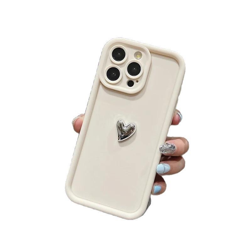 Three-dimensional love applies to Apple 17promax mobile phone case iPhone16/15 emery 14/13 protective case 11