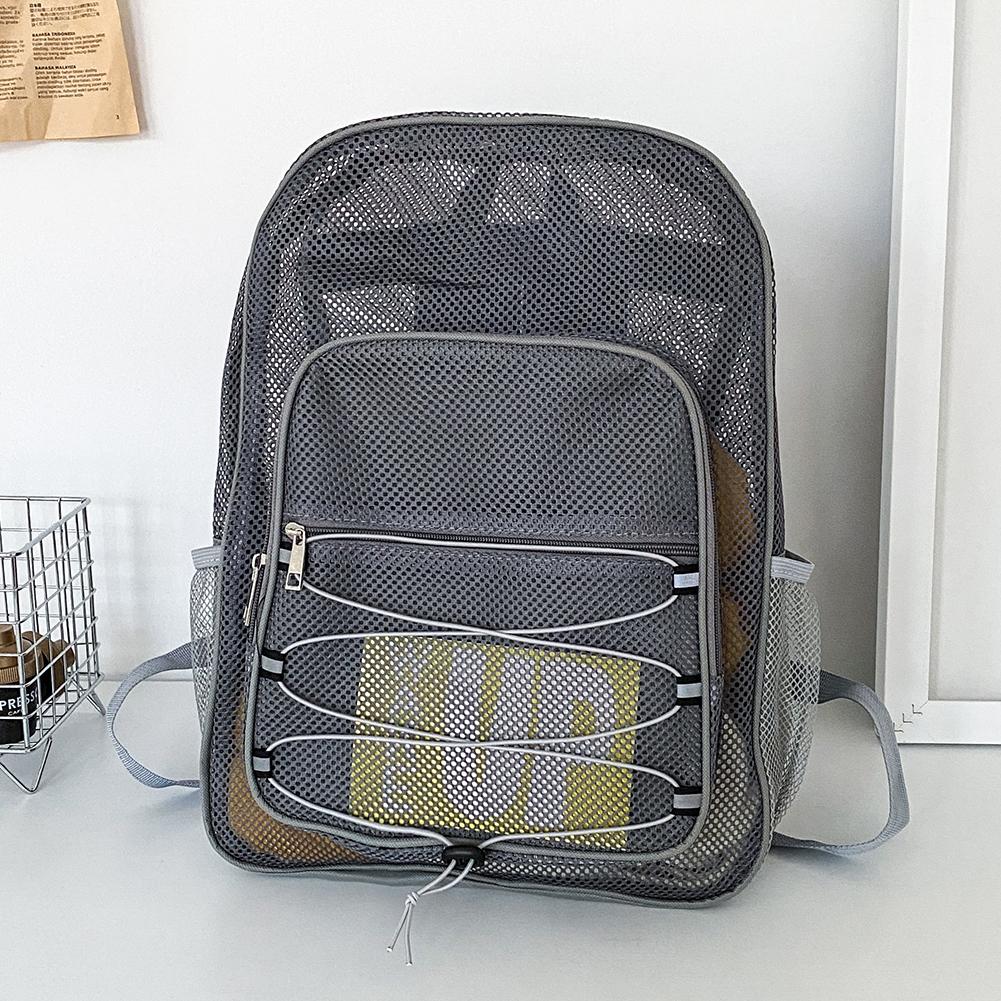 Mesh Fitness Bag Comfortable Shoulder Strap Fitness Training Bag High-Capacity Breathable Wear-resistant for Commuting Swimming
