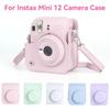 Instax Mini 12 kaameraümbrisele, PU-nahast pehme kaitseümbrisega reisikott Fujifilm filmile mõeldud kaamerakoti jaoks õlarihmaga