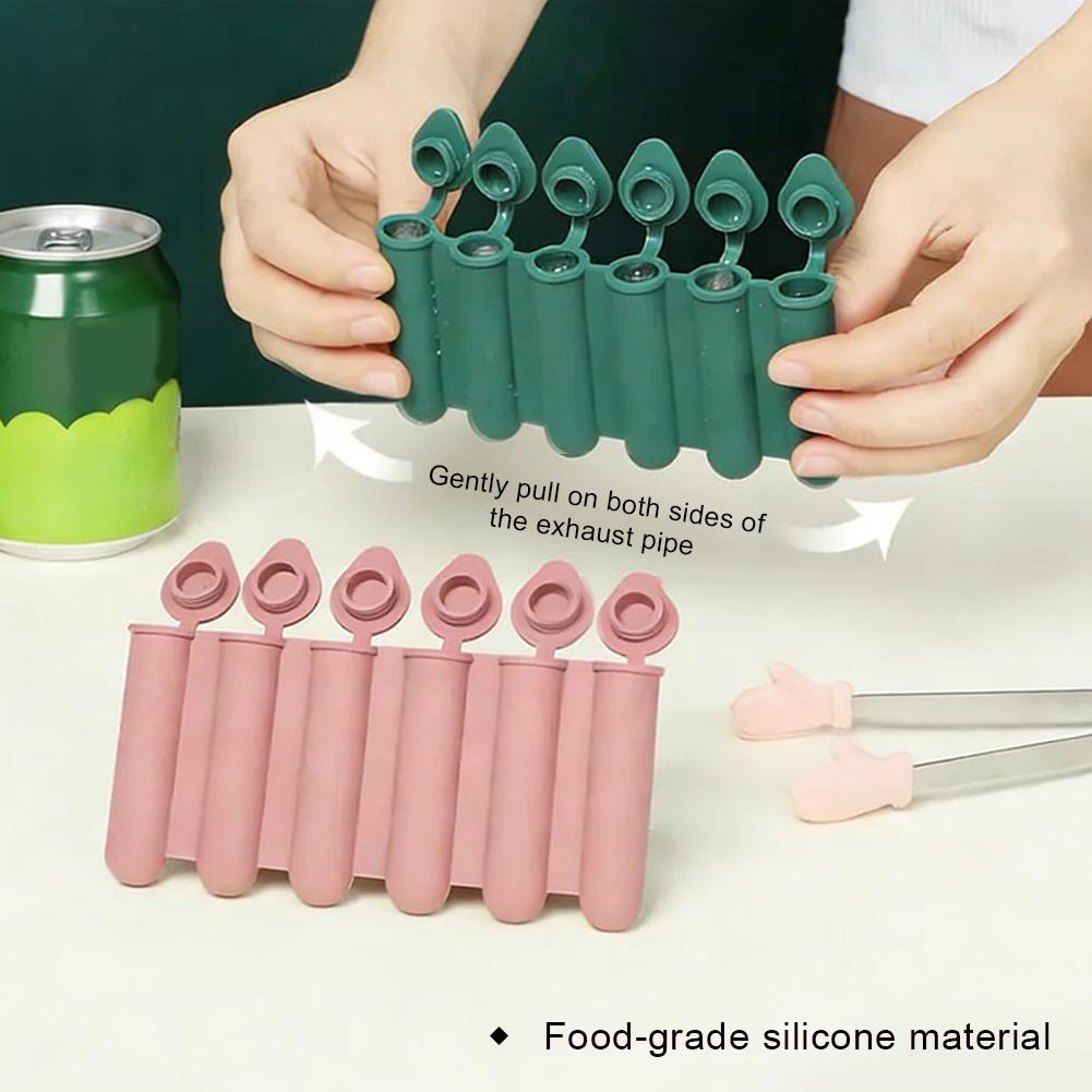 6-grids Ice Chilling Mould for Whiskey Cocktail Iced Beverage Drink Can Ice Cube Bar Mold with Lid Silicone Ice Cube Tray Molds