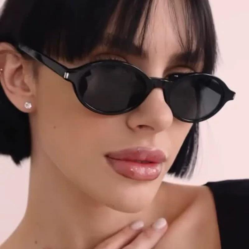Classic Oval Vintage Sunglasses Women For Men Luxury Brand Designer Punk Shades Sexy Ladies Rivet Popular Sun Glasses Uv400