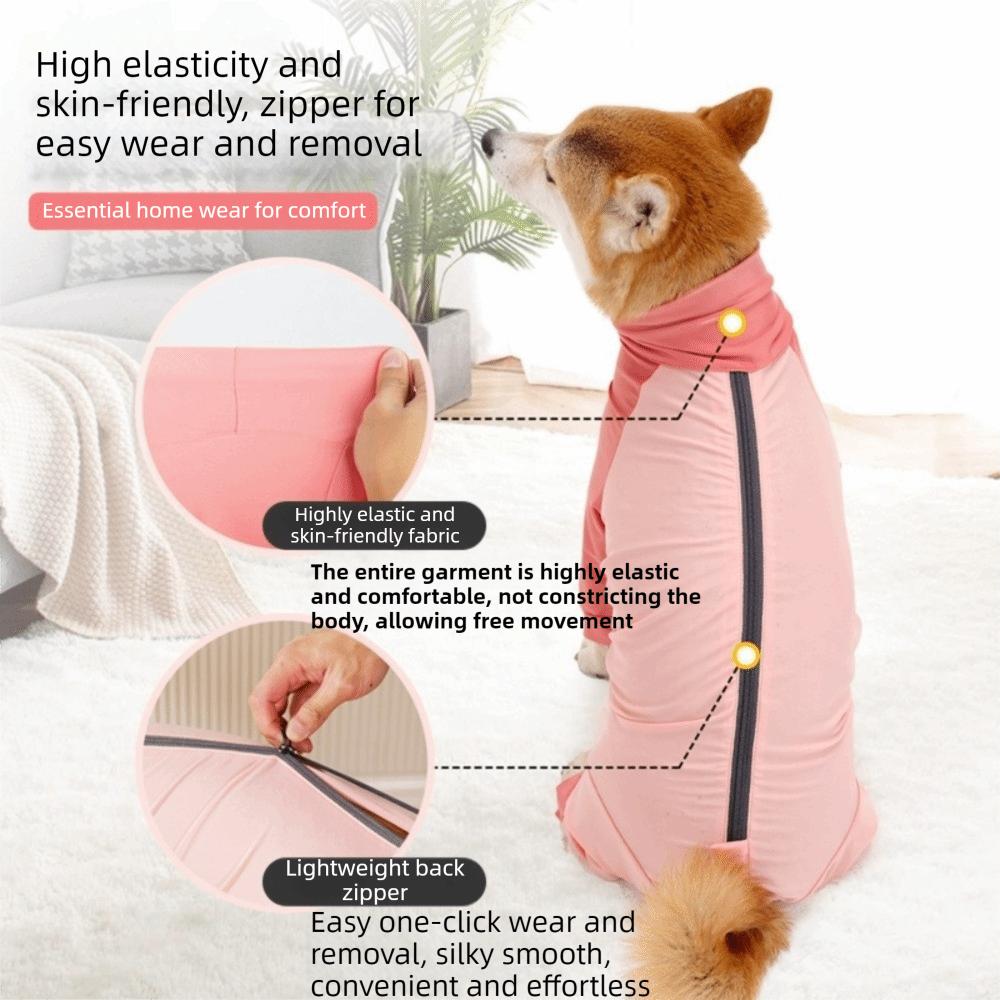 Elastic Dog Jumpsuit Soft Dog Sterilization Suit Dog Anti-hair Loss Clothing  Home Wear