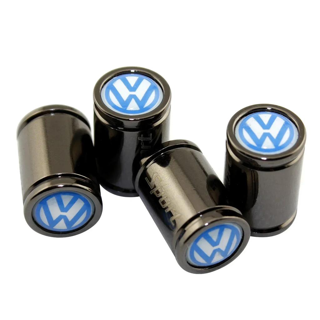 2026 New For VOLKSWAGEN VW 4PCS Car Wheel Tire Valves Tyre Stem Air Caps for Volkswagen Touran Polo Tiguan Passat GTI R Line Gol