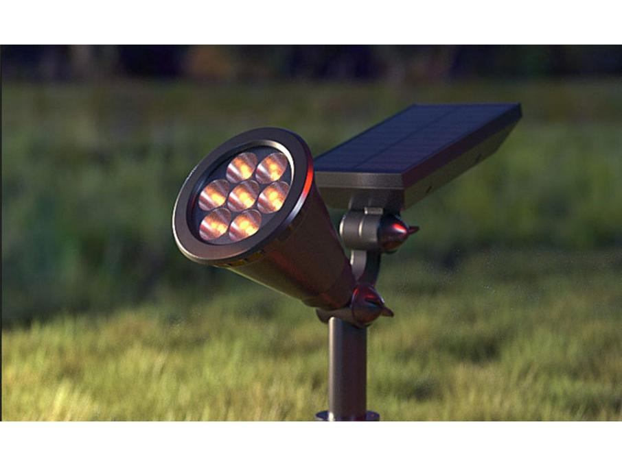 Solar Colorful Outdoor Lawn Spotlight - Automatic Dusk Activation, Ground-Inserted Garden Tree Light