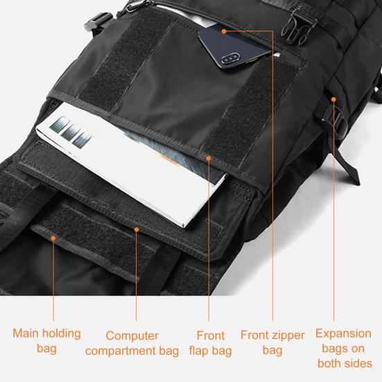 Travel Backpack Expandable Accomodates 17 Inch Computer Large Capacity Foldable Multi Pockets Waterproof