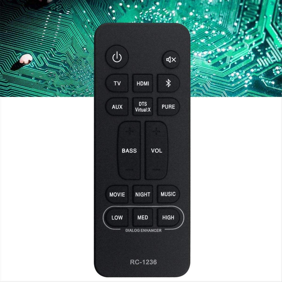 

Replace RC-1236 Remote Control for Home Theater Sound Bar System RC1236 -S216 DHTS216 -S216H DHTS216H China Mainland