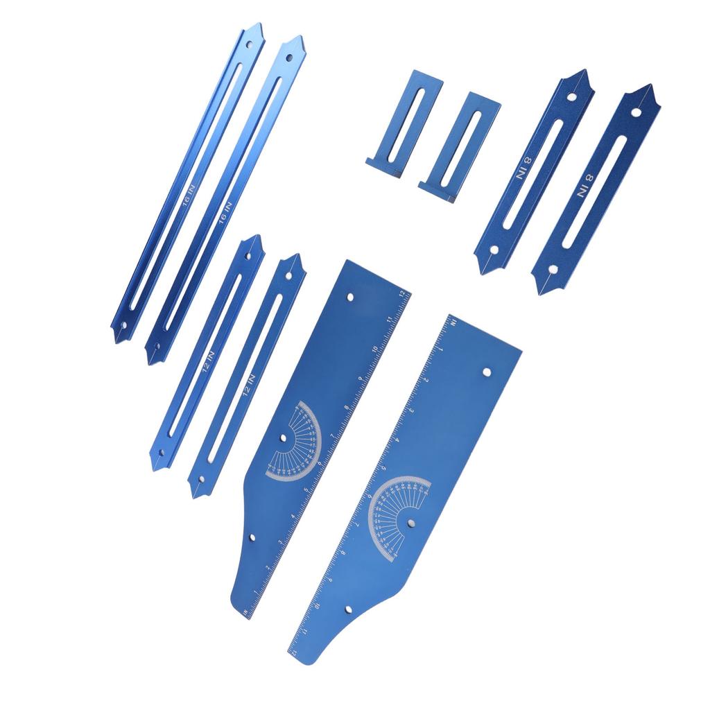 Stair Tread Template Tool Jig Aluminum Alloy Length Depth Measuring Gauge with Case for Layout