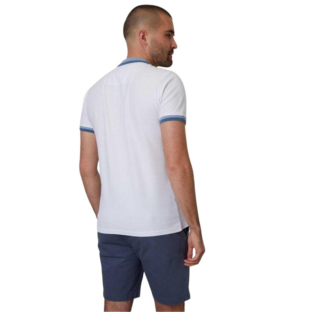 Threadbare Mens Denim Look Denim Look Slim Short-Sleeved Polo Shirt