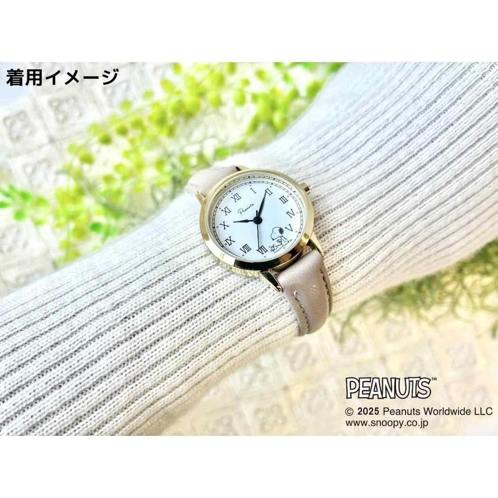 Snoopy [Wristwatch] Classic Leather Watch GWH Peanuts