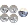 Stainless Steel Egg Molds, 5 Pack 3.5 Inch Different Shape Silver Egg Ring Molds for Cooking and Griddle of Flapjack, Bread and Chocolate