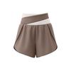 Contrasting color splicing yoga suit women's high waist shorts short sleeves professional Pilates training sportswear