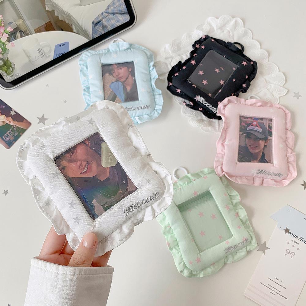 Lace Pillow Card Holder & Polaroid Sleeve - Campus Card Display Pendant & Stargazer Protective Sleeve