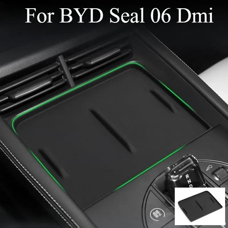 For BYD Seal 06 Dmi Travel Version Silicone Wireless Charging Mat Central Control Mobile Phone Mat Supplies Interior Accessories
