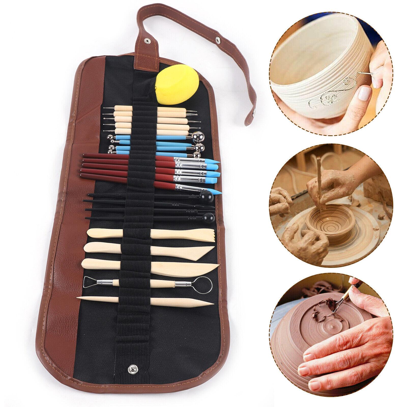 

Clay Tools, 24pcs Clay Sculpting Tools With Ball Shaped Pen, Wooden Carving Knife, Ceramics Carving Polymer Clay Tool Supplies Kit For Art&Craft Clay Tools 24-Piece Set#1
