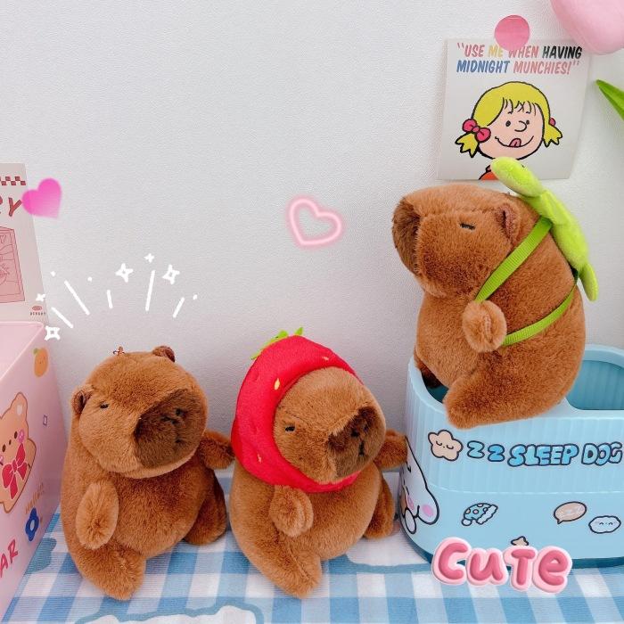 Internetová celebrita stejný styl kapybara kapybara přívěsek kreativní klíčenka do auta plyšová panenka školní taška