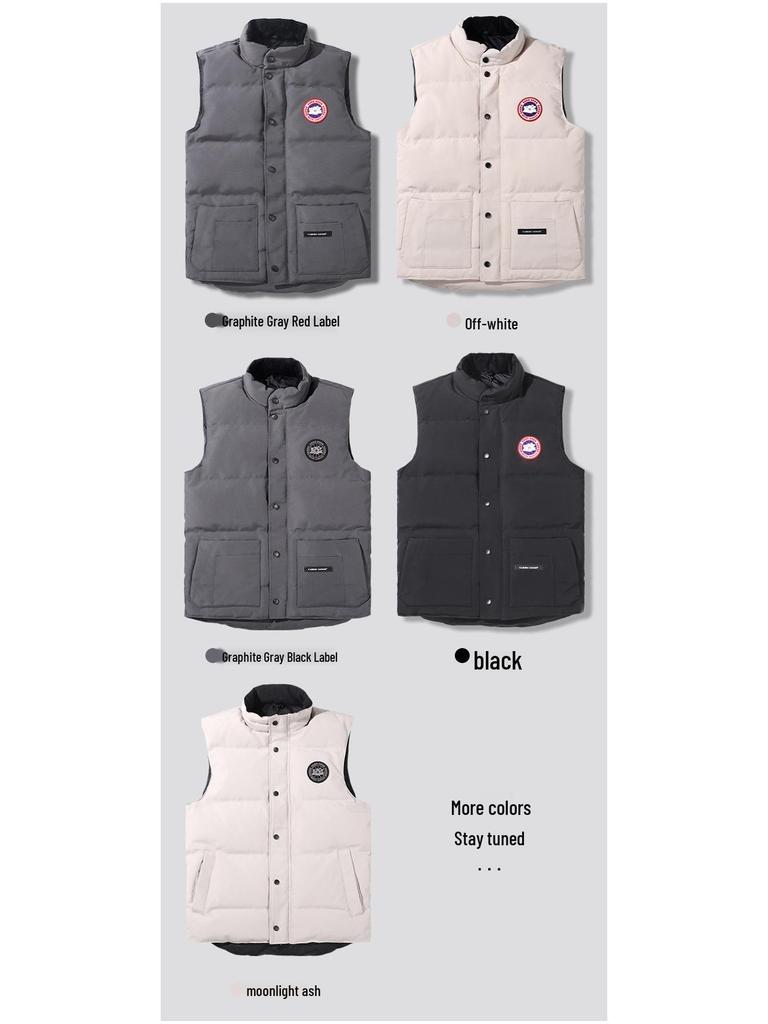 Unisex Thickened Goose Down Vest - Fashionable Sleeveless Warm Jacket for Autumn/Winter