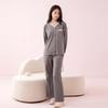 Fenteng Women's 100% Cotton Long-Sleeve V-Neck Pajama Set
