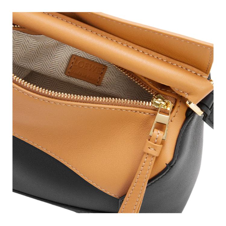 Loewe Taška 24 Jaro Léto Odnímatelný ramenní popruh Zip Otevřená Geometrické linie Kožená Mini ramenní crossbody taška A510P88X30-2727