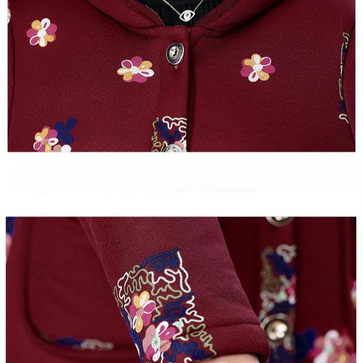 Women's Coat Down Cotton Jacket Autumn Winter Print Parkas Thick Plush Cotton Jacket Hooded Female Casual Warm Outerwears