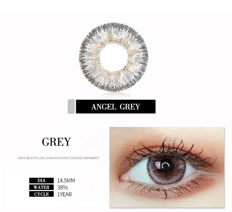 Очаровательный макияж глаз Красочные контактные линзы коричневый — фото 8