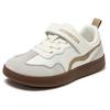 HOBIBEAR Kinder Weite Zehen Barfußschuhe Klettverschluss Minimalistische Sneaker Kunstleder Netz Retro Wanderschuhe für Großes Kind