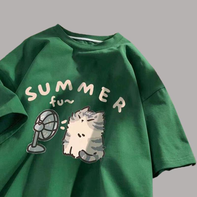 

Хлопчатобумажная женская футболка, свободные летние топы с короткими рукавами и половиной рукавов Design Sense 3XL