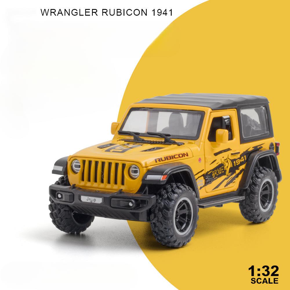 1:32 Jeeps Wrangler Rubicon Off-Road Alloy Model Car Toy Diecasts Metal Casting Sound and Light Car Toys For Children Toy Gift