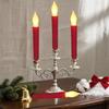 6pcs LED Flameless Floating Candles Battery Operated Candles LED Taper Handheld Candlestick for Christmas Wedding Birthday Party