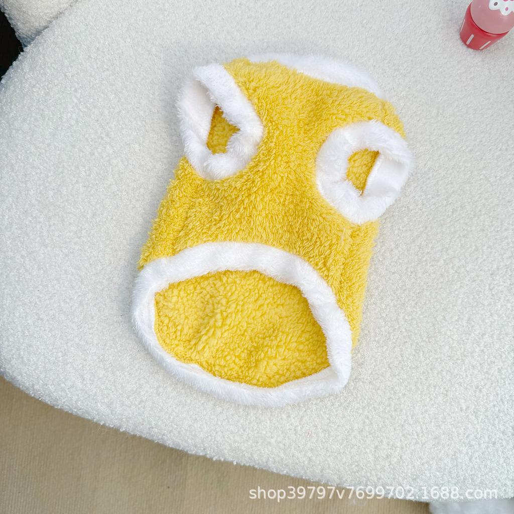 Pet Dog Dog Cat Clothes Autumn and Winter Thickened Warm Three-dimensional Dolls Cute Cold-proof Teddy Pet Clothing