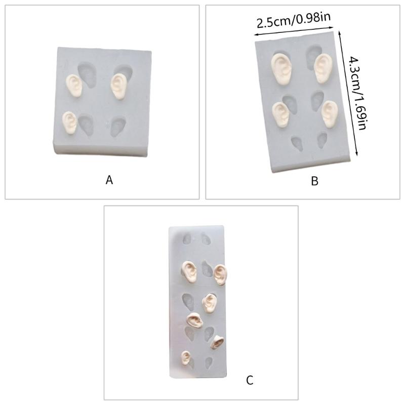 Universal Use Fondant Molds Delicate Ear ShapesDecor Crafting Versatile Silicone Mold for Your Cakes Cupcakes Dessert