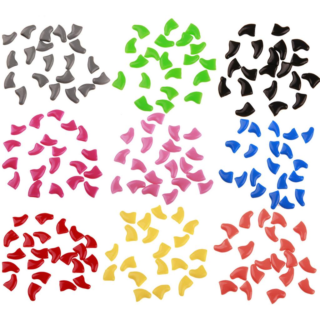 Silikonowe Miękkie Nakładki na Pazury Kota Zwierzak Kot Miękkie Łapki Ochraniacz na Pazury Pokrowiec Z Darmowym Klejem i Aplikatorem dla Kociaka 20 szt./partia