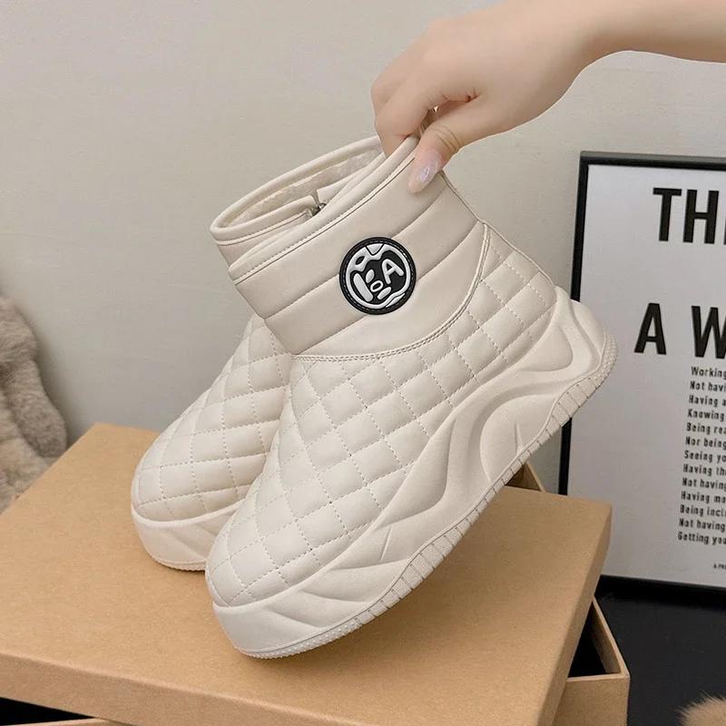 Fashion Fashion Shoes Women's Winter Thick Soled Snow Boots Plush Women's Casual Sports Shoes Warm and Cold Proof High Top Women's Boots