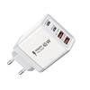 40W EU Standard 4-Port Fast Charger: 2 USB-C & 2 USB-A for Mobile Phones & Watches