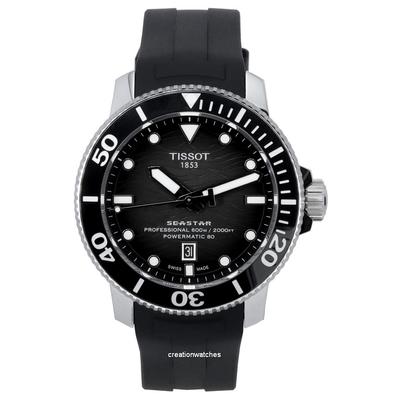 Reloj de buceo Seastar 2000 Professional Powermatic 80 con esfera gris T120.607.17.441.00 T1206071744100 600M para hombre