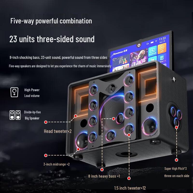 Newmine N526 Portable Karaoke Speaker CN plug (adapter included) (CN version)