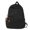 School bag new simple Japanese ins solid color backpack college student leisure campus school bag travel versatile lightweight backpack