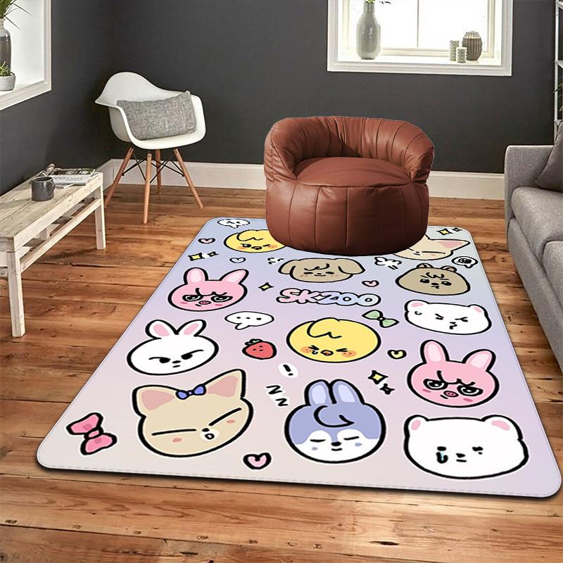Cartoon Rabbit Rug Floor Mat for Living Room or Bedroom Soft and Comfortable Carpet a Gift for Birthday and Holiday.ZFF0913256