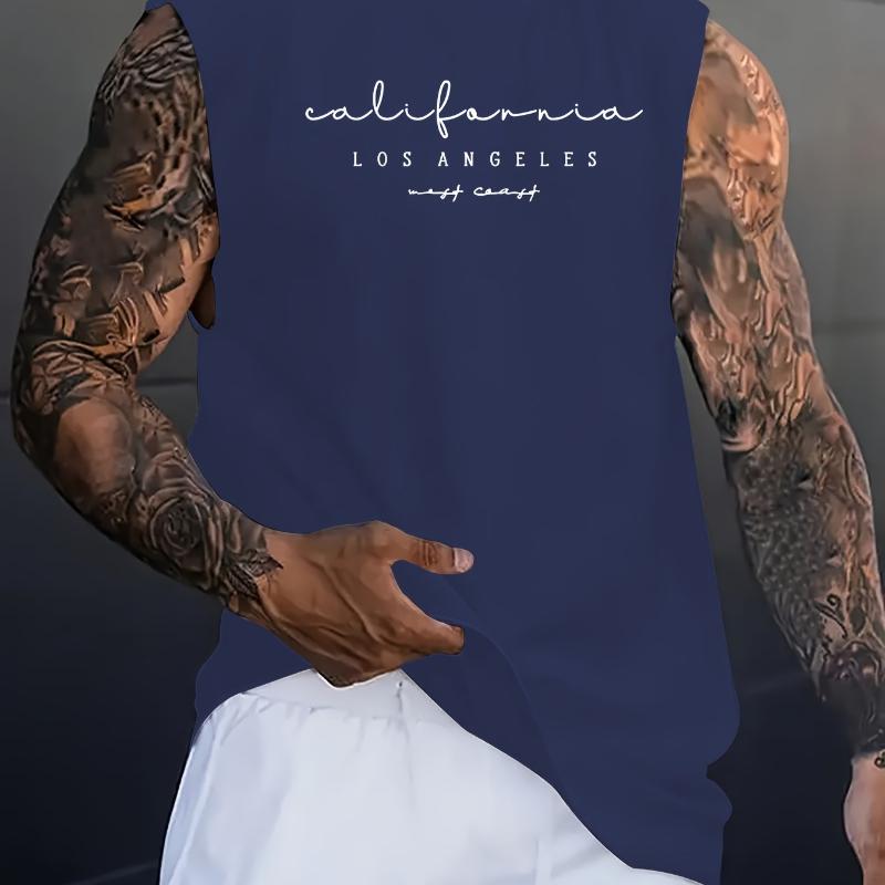 

Men s Striped Casual Tank Top - Classic Pattern Sleeveless, Cotton Blend Soft for Summer Beach & Picnics XXL чорний