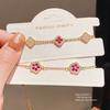 Gold Plated Zircon Flower Bracelet For Women Gift And Fashion Accessory