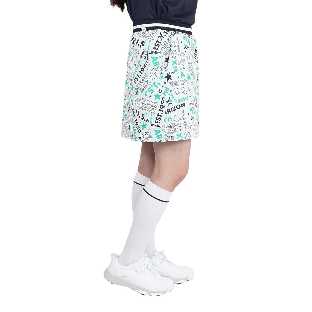 Ping Apparel Women's Collage Print Skirt with All-Way Stretch, Golf, Size 622-5134204 030, White, Medium