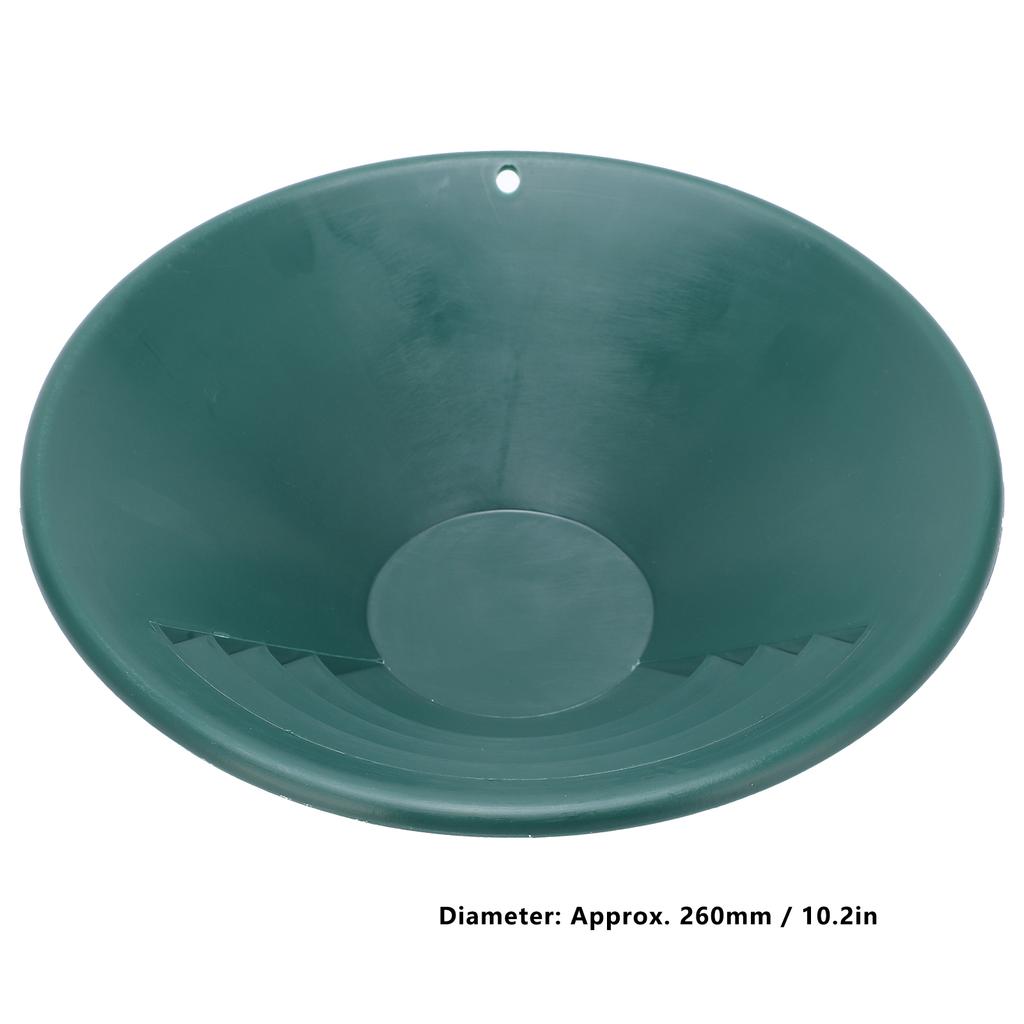 260mm Gold Panning Pan ABS Gold Sifting Classifier Washing Sieve Tray Accessory Green Gold Panning Pan Gold Pan Gold Washing Pan