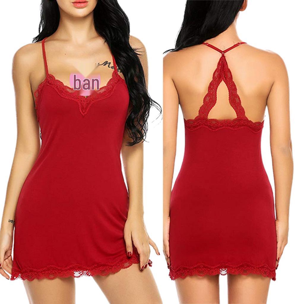 2019 Hot Selling Sexy Lace Lingerie Nightdress with Suspenders for Women
