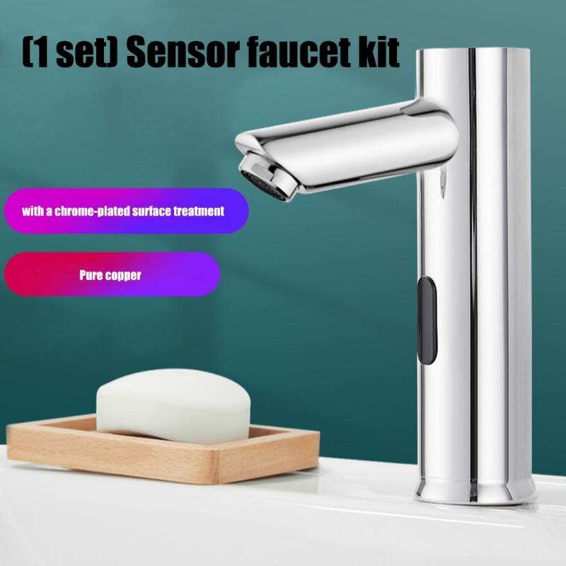 Automatic Sensors Faucets with High Sensitivity Detection Hygienic Water Flows Control Device for Sink Vanity Upgrades