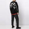 Y-3 FW21 Logo Two-Tone Jacquard Knit Sweater Men Sweater Black GV0362